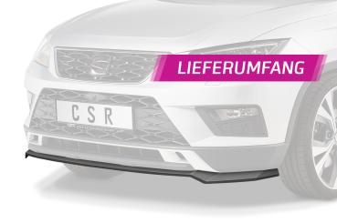 CSR Frontspoiler | Cup-Spoilerlippe mit ABE für Seat Ateca (Typ 5FP, KH7) CSL567-G Glossy schwarz Hochglanz (keine Lackierung erforderlich)