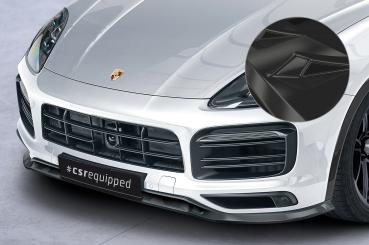 CSR Frontspoiler | Cup-Spoilerlippe mit ABE für Porsche Cayenne P0536/9YA CSL576-G Glossy schwarz Hochglanz (keine Lackierung erforderlich)