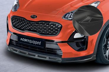 CSR Frontspoiler | Cup-Spoilerlippe mit ABE für Kia Sportage QLE CSL577-C Carbon Look Hochglanz (keine Lackierung erforderlich)