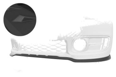 CSR Frontspoiler | Cup-Spoilerlippe mit ABE für Mini Countryman F60 CSL578-S strukturiert schwarz matt (keine Lackierung erforderlich)