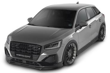 CSR Frontspoiler | Cup-Spoilerlippe mit ABE für Audi Q2 (GA) CSL580-G Glossy schwarz Hochglanz (keine Lackierung erforderlich)