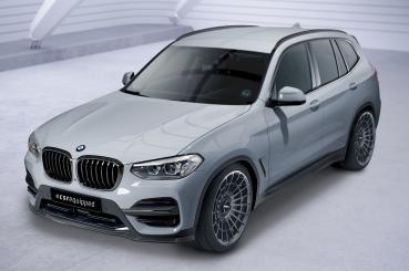CSR Frontspoiler | Cup-Spoilerlippe mit ABE für BMW X3 G01 CSL581-C Carbon Look Hochglanz (keine Lackierung erforderlich)
