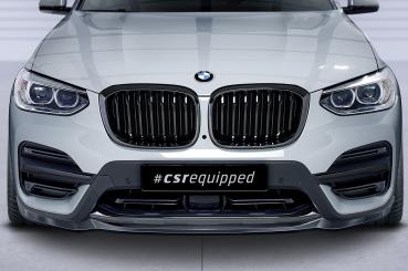 CSR Frontspoiler | Cup-Spoilerlippe mit ABE für BMW X3 G01 CSL581-C Carbon Look Hochglanz (keine Lackierung erforderlich)