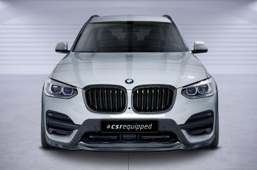 CSR Frontspoiler | Cup-Spoilerlippe mit ABE für BMW X3 G01 CSL581-C Carbon Look Hochglanz (keine Lackierung erforderlich)