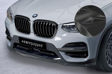 CSR Frontspoiler | Cup-Spoilerlippe mit ABE für BMW X3 G01 CSL581-C Carbon Look Hochglanz (keine Lackierung erforderlich)