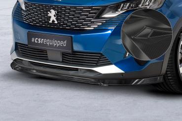 CSR Frontspoiler | Cup-Spoilerlippe mit ABE für Peugeot 5008 (2.Gen) CSL582-C Carbon Look Hochglanz (keine Lackierung erforderlich)