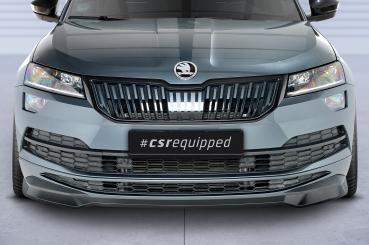 CSR Frontspoiler | Cup-Spoilerlippe mit ABE für Skoda Karoq SportLine CSL583-C Carbon Look Hochglanz (keine Lackierung erforderlich)
