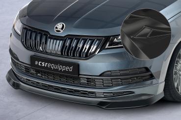 CSR Frontspoiler | Cup-Spoilerlippe mit ABE für Skoda Karoq SportLine CSL583-G Glossy schwarz Hochglanz (keine Lackierung erforderlich)