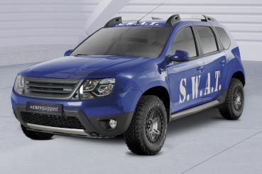 CSR Frontspoiler | Cup-Spoilerlippe mit ABE für Dacia Duster I CSL584-C Carbon Look Hochglanz (keine Lackierung erforderlich)