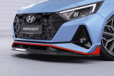 CSR Frontspoiler | Cup-Spoilerlippe mit ABE für Hyundai I20 (BC3) N / N-Line CSL588-G Glossy schwarz Hochglanz (keine Lackierung erforderlich)