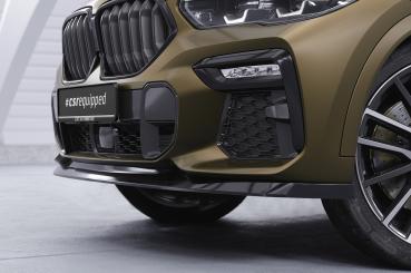 CSR Frontspoiler | Cup-Spoilerlippe mit ABE für BMW X6 (G06) M-Paket / M50i CSL589-C Carbon Look Hochglanz (keine Lackierung erforderlich)