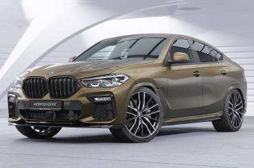CSR Frontspoiler | Cup-Spoilerlippe mit ABE für BMW X6 (G06) M-Paket / M50i CSL589-C Carbon Look Hochglanz (keine Lackierung erforderlich)