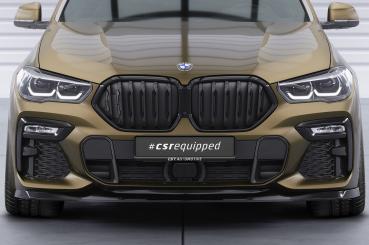 CSR Frontspoiler | Cup-Spoilerlippe mit ABE für BMW X6 (G06) M-Paket / M50i CSL589-C Carbon Look Hochglanz (keine Lackierung erforderlich)