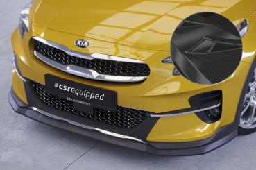 CSR Frontspoiler | Cup-Spoilerlippe mit ABE für Kia XCeed CSL595-C Carbon Look Hochglanz (keine Lackierung erforderlich)