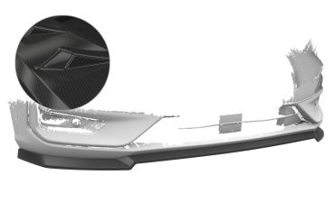 CSR Frontspoiler | Cup-Spoilerlippe mit ABE für Ford Kuga 3 ST-Line / ST-Line X CSL596-C Carbon Look Hochglanz (keine Lackierung erforderlich)
