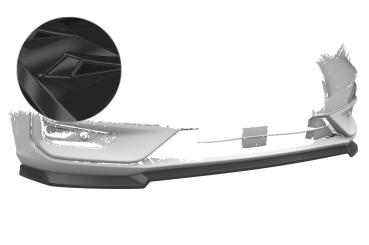 CSR Frontspoiler | Cup-Spoilerlippe mit ABE für Ford Kuga 3 ST-Line / ST-Line X CSL596-G Glossy schwarz Hochglanz (keine Lackierung erforderlich)