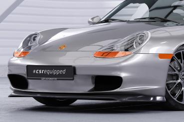 CSR Frontspoiler | Cup-Spoilerlippe mit ABE für Porsche 986 Boxster CSL600-C Carbon Look Hochglanz (keine Lackierung erforderlich)
