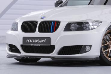 CSR Frontspoiler | Cup-Spoilerlippe mit ABE für BMW 3er E90/ E91 LCI CSL602-S strukturiert schwarz matt (keine Lackierung erforderlich)
