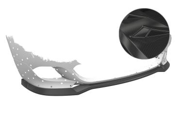CSR Frontspoiler | Cup-Spoilerlippe mit ABE für BMW 5er E60/E61 M-Paket CSR-CSL603-C Carbon Look Hochglanz (keine Lackierung erforderlich)