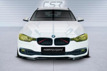CSR Frontspoiler | Cup-Spoilerlippe mit ABE für BMW 3er F30/F31 LCI CSL604-C Carbon Look Hochglanz (keine Lackierung erforderlich)