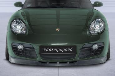 CSR Frontspoiler | Cup-Spoilerlippe mit ABE für Porsche 987c Cayman CSL609-G Glossy schwarz Hochglanz (keine Lackierung erforderlich)