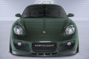CSR Frontspoiler | Cup-Spoilerlippe mit ABE für Porsche 987c Cayman CSL609-G Glossy schwarz Hochglanz (keine Lackierung erforderlich)