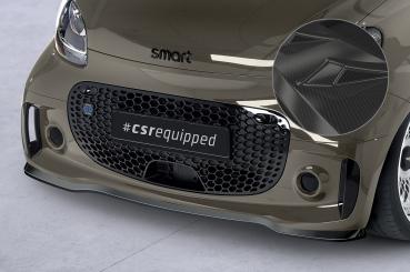 CSR Frontspoiler | Cup-Spoilerlippe mit ABE für Smart EQ fortwo (fortwo 453) CSL610-C Carbon Look Hochglanz (keine Lackierung erforderlich)
