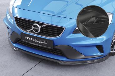 CSR Frontspoiler | Cup-Spoilerlippe mit ABE für Volvo V40 R-Design CSL611-C Carbon Look Hochglanz (keine Lackierung erforderlich)