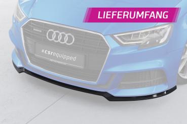 CSR Frontspoiler | Cup-Spoilerlippe mit ABE für Audi A3 S-Line / S3 8V CSL612-L Lackierung erforderlich (unlackiert roh)