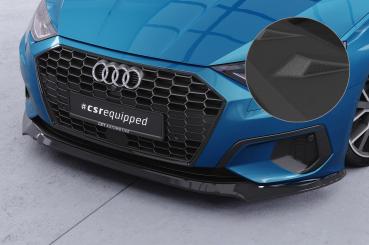 CSR Frontspoiler | Cup-Spoilerlippe mit ABE für Audi A3 8Y Limousine CSL616-S strukturiert schwarz matt (keine Lackierung erforderlich)