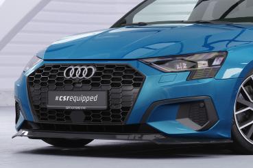 CSR Frontspoiler | Cup-Spoilerlippe mit ABE für Audi A3 8Y Limousine CSL616-G Glossy schwarz Hochglanz (keine Lackierung erforderlich)