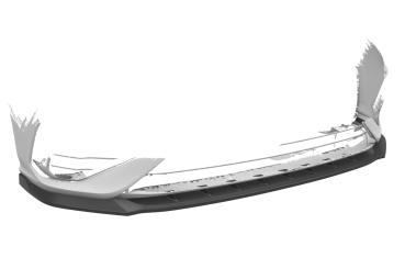 CSR Frontspoiler | Cup-Spoilerlippe mit ABE für VW Golf 8 (CD) R CSL618-S strukturiert schwarz matt (keine Lackierung erforderlich)