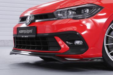 CSR Frontspoiler | Cup-Spoilerlippe mit ABE für VW Polo 6 2G (Typ AW) GTI / R-Line CSL622-S strukturiert schwarz matt (keine Lackierung erforderlich)