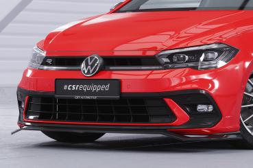 CSR Frontspoiler | Cup-Spoilerlippe mit ABE für VW Polo 6 2G (Typ AW) GTI / R-Line CSL622-S strukturiert schwarz matt (keine Lackierung erforderlich)