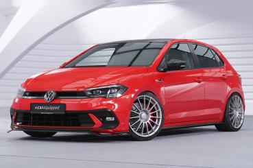 CSR Frontspoiler | Cup-Spoilerlippe mit ABE für VW Polo 6 2G (Typ AW) GTI / R-Line CSL622-S strukturiert schwarz matt (keine Lackierung erforderlich)