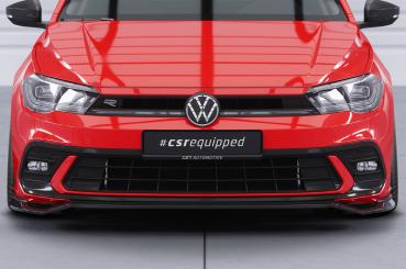 CSR Frontspoiler | Cup-Spoilerlippe mit ABE für VW Polo 6 2G (Typ AW) GTI / R-Line CSL622-S strukturiert schwarz matt (keine Lackierung erforderlich)