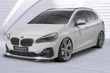 CSR Frontspoiler | Cup-Spoilerlippe mit ABE für BMW 2er (F45) Active Tourer CSL623-G Glossy schwarz Hochglanz (keine Lackierung erforderlich)
