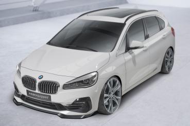 CSR Frontspoiler | Cup-Spoilerlippe mit ABE für BMW 2er (F45) Active Tourer CSL623-G Glossy schwarz Hochglanz (keine Lackierung erforderlich)