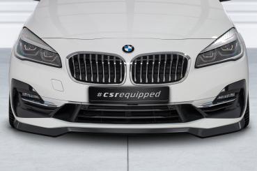 CSR Frontspoiler | Cup-Spoilerlippe mit ABE für BMW 2er (F45) Active Tourer CSL623-G Glossy schwarz Hochglanz (keine Lackierung erforderlich)