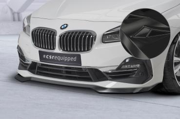 CSR Frontspoiler | Cup-Spoilerlippe mit ABE für BMW 2er (F45) Active Tourer CSL623-G Glossy schwarz Hochglanz (keine Lackierung erforderlich)
