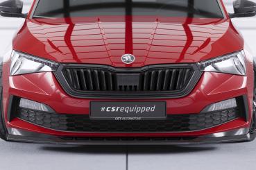 CSR Frontspoiler | Cup-Spoilerlippe mit ABE für Skoda Scala Monte Carlo CSL627-C Carbon Look Hochglanz (keine Lackierung erforderlich)