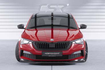 CSR Frontspoiler | Cup-Spoilerlippe mit ABE für Skoda Scala Monte Carlo CSL627-C Carbon Look Hochglanz (keine Lackierung erforderlich)