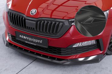 CSR Frontspoiler | Cup-Spoilerlippe mit ABE für Skoda Scala Monte Carlo CSL627-C Carbon Look Hochglanz (keine Lackierung erforderlich)