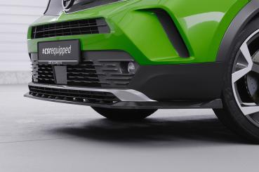 CSR Frontspoiler | Cup-Spoilerlippe mit ABE für Opel Mokka B / Mokka-E CSL628-C Carbon Look Hochglanz (keine Lackierung erforderlich)