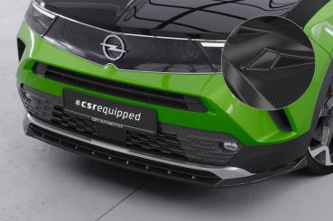 CSR Frontspoiler | Cup-Spoilerlippe mit ABE für Opel Mokka B / Mokka-E CSL628-C Carbon Look Hochglanz (keine Lackierung erforderlich)
