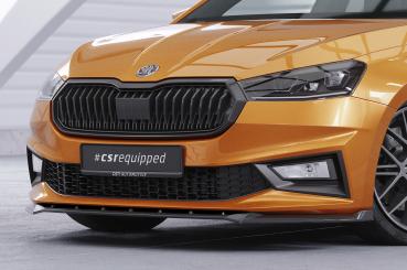 CSR Frontspoiler | Cup-Spoilerlippe mit ABE für Skoda Fabia 4 CSL630-G Glossy schwarz Hochglanz (keine Lackierung erforderlich)