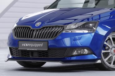 CSR Frontspoiler | Cup-Spoilerlippe mit ABE für Skoda Fabia 3 (Typ NJ) CSL631-C Carbon Look Hochglanz (keine Lackierung erforderlich)