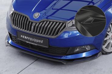 CSR Frontspoiler | Cup-Spoilerlippe mit ABE für Skoda Fabia 3 (Typ NJ) CSL631-G Glossy schwarz Hochglanz (keine Lackierung erforderlich)