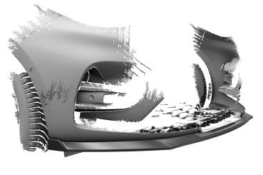 CSR Frontspoiler | Cup-Spoilerlippe mit ABE für Renault Zoe CSL632-G Glossy schwarz Hochglanz (keine Lackierung erforderlich)