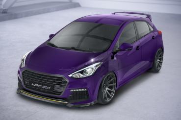 CSR Frontspoiler | Cup-Spoilerlippe mit ABE für Hyundai I30 (GD) Turbo CSL635-G Glossy schwarz Hochglanz (keine Lackierung erforderlich)